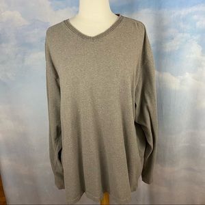 Old Navy Heathered Brown Henley 2XL